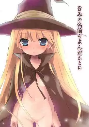 Kimi no Namae o Yonda ato ni